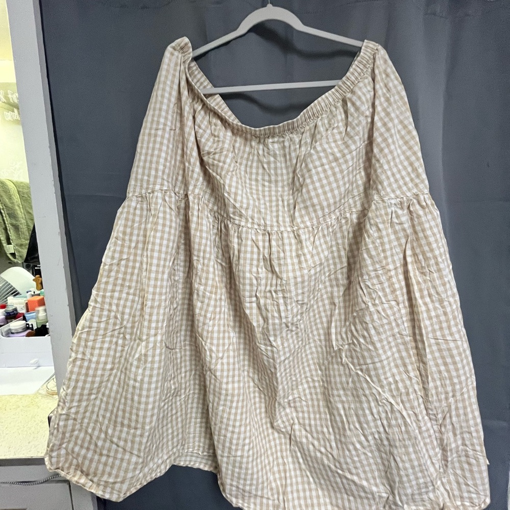 4XL Flowy checkered Skirt
